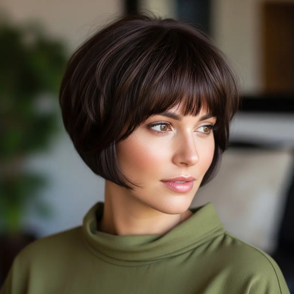 #14 Pixie Bob with Bangs for Thick Hair