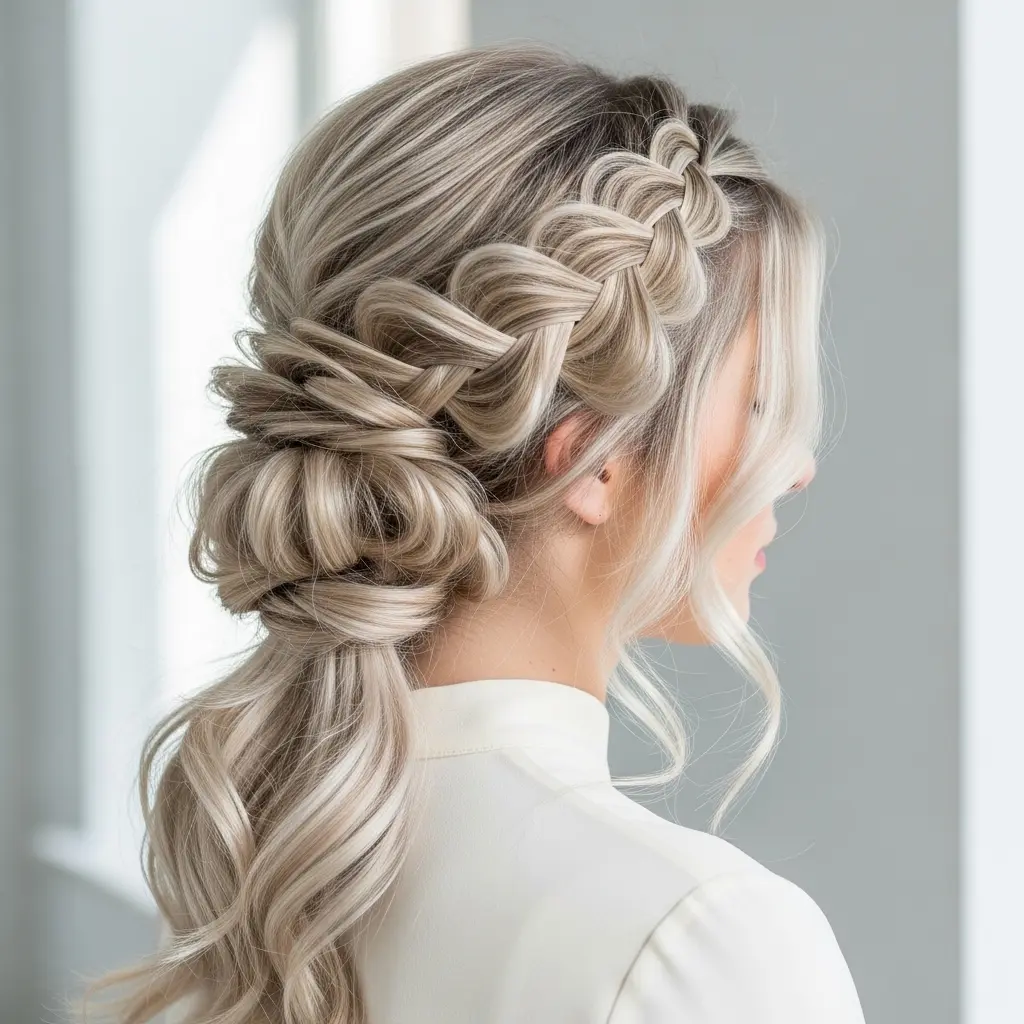 #15 Side Faux Pony Waterfall