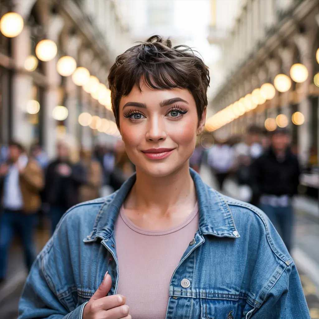 #15 90s Pixie Cut for a Round Face