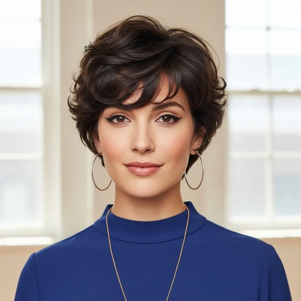 #16 Pixie Bob with Bangs for Curly Hair