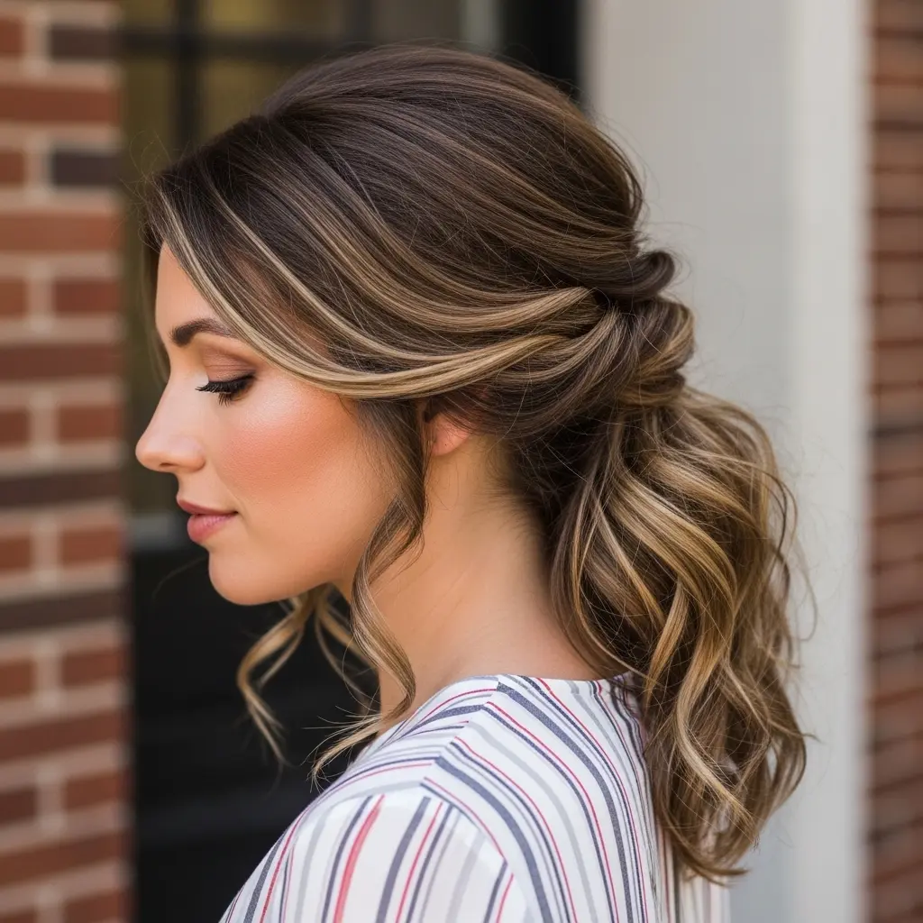 #16 French Twist Side Ponytail