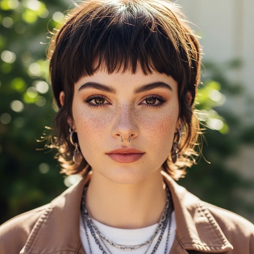 #2 Pixie Bob with Full Bangs for a Classic Look