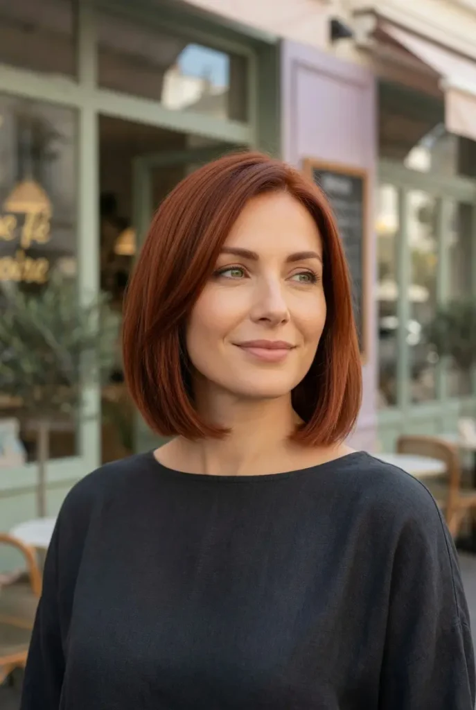#2 Dark Red A-Line Cut