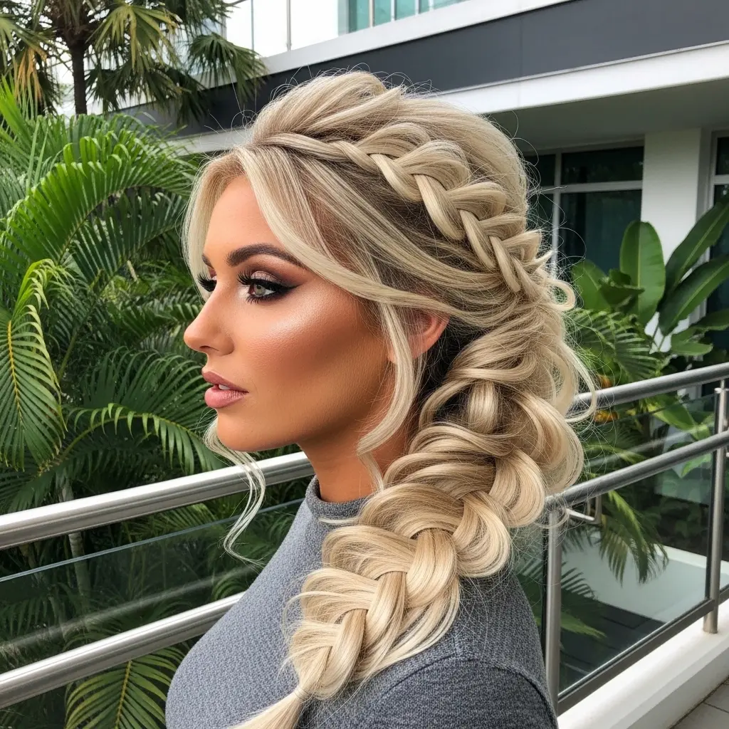 #2 Side Pony with Intricate Braids