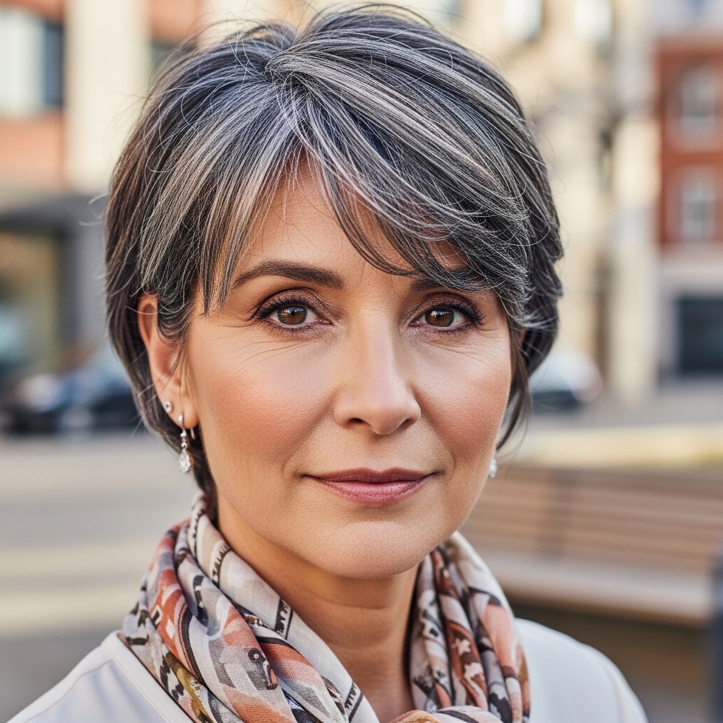 #5 Graphite Fringe Bob