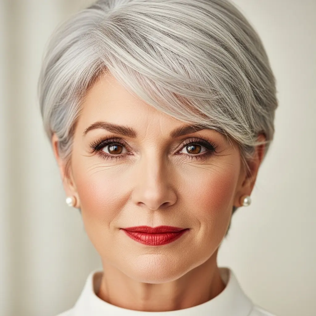 #6 Side-Swept White-Blonde Hair