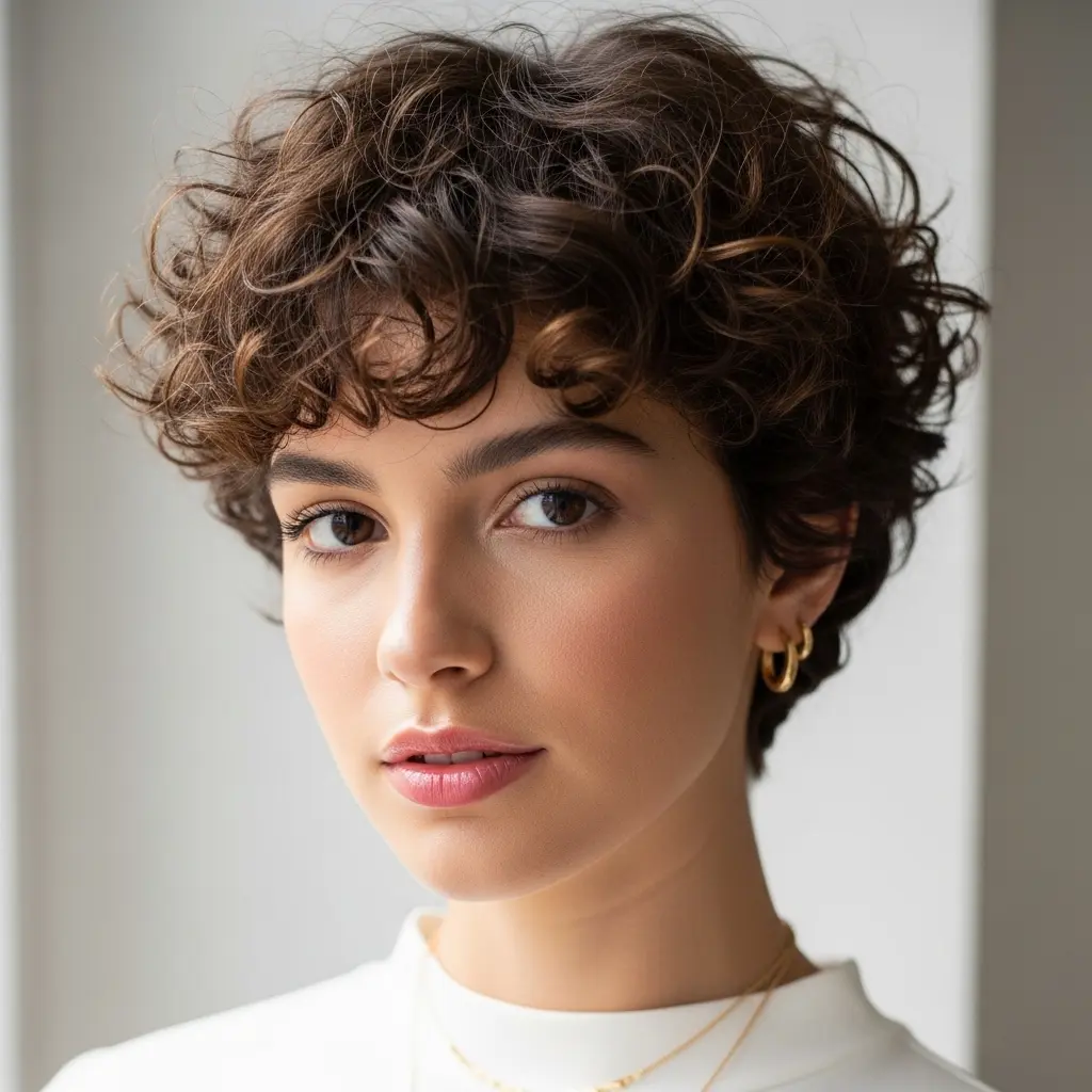 #7 Curly Pixie Bob with Curled Fringe