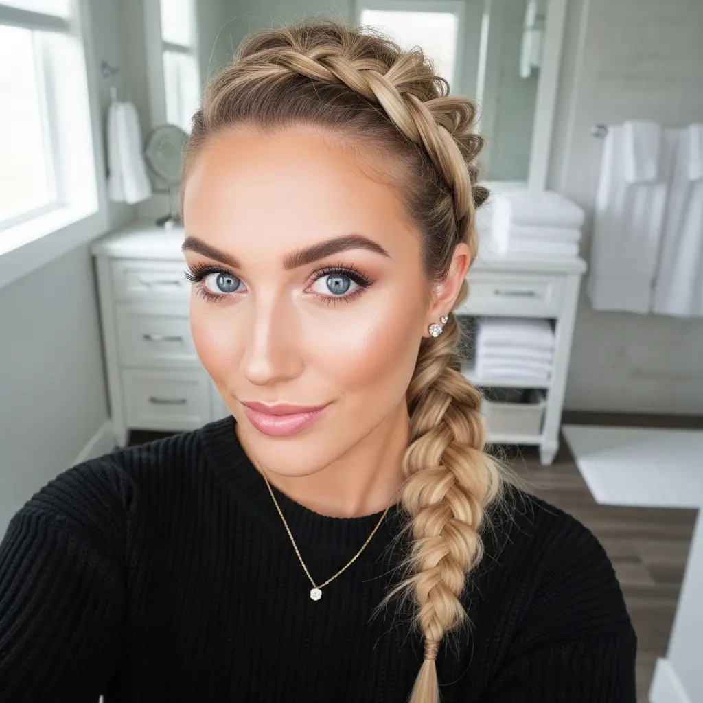 #8 Dutch Braid Side Ponytail