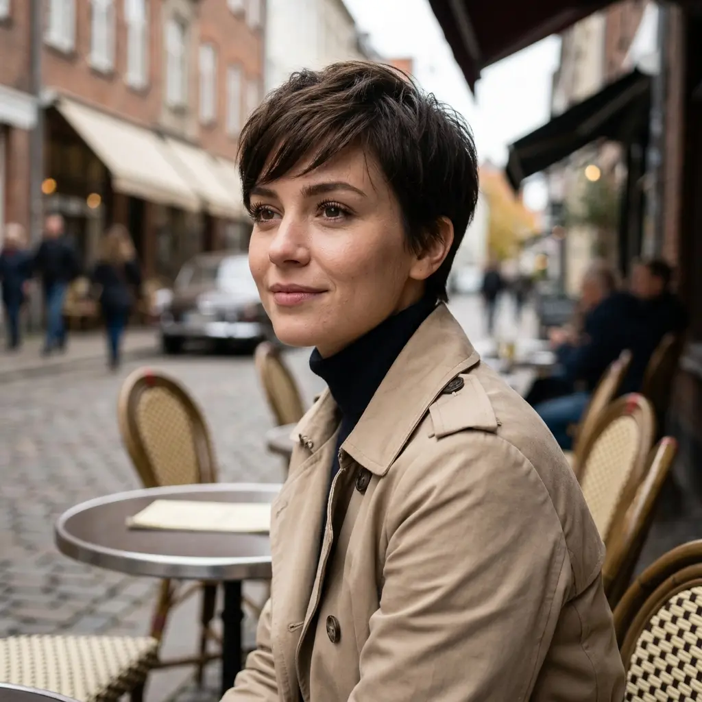 #9 Long Pixie Cut for a Chubby Face